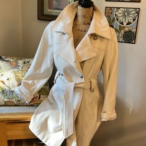 Amazing Laundry By Shelli Segal Wool Long Jacket Ivory With Ivory Inside Size 14